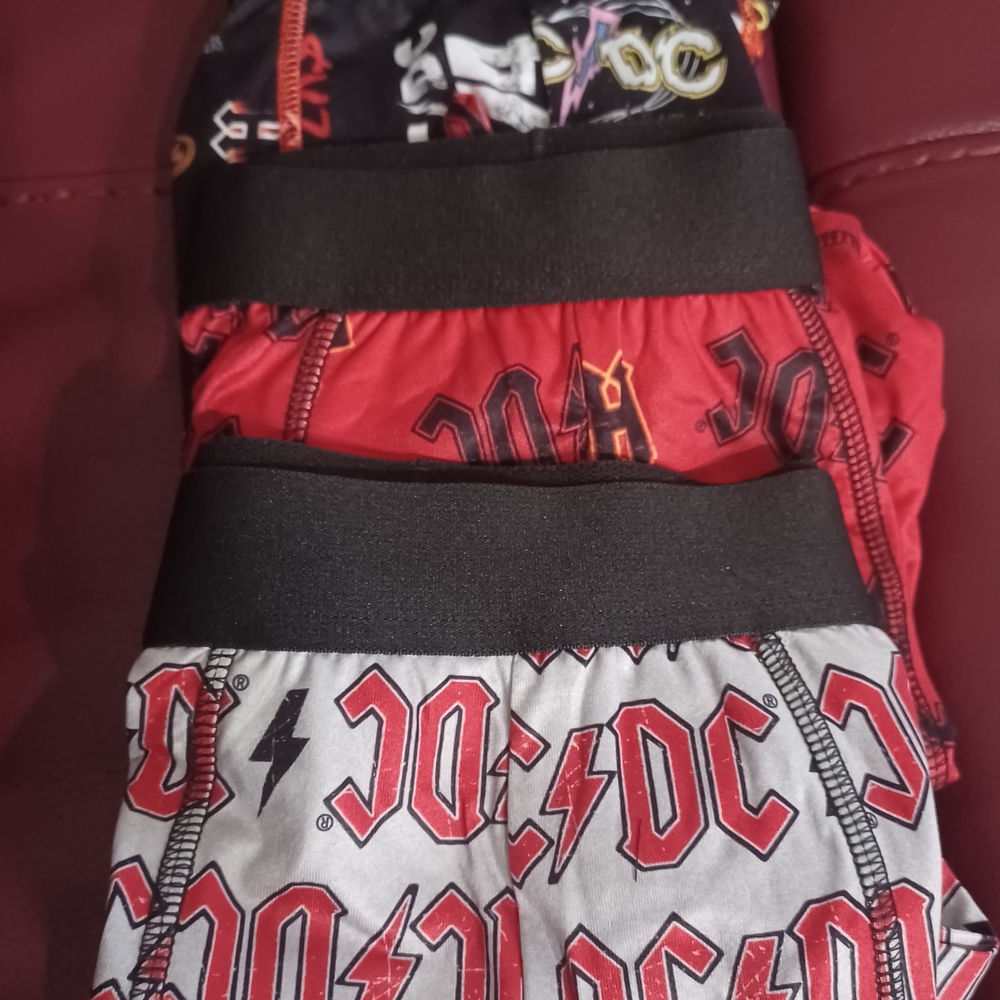 AC/DC Boxer Briefs - Black, Red, Gray